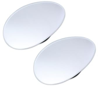 VINTORKY Toter-winkel-spiegel Konvex Paar Eiförmig Drehbar Schwenkbar Glas Für Auto Weitwinkel-rückspiegel Zum Aufkleben Rahmenlos Rostbeständig Klare Sicht