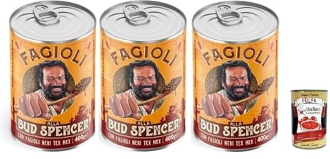 Fagioli alla Bud Spencer Tex Mex, Bud Power- Bud-Spencer-Tex Mex Bohnen fertig zum Probieren 3x 400gr + Italian Gourmet polpa 400g