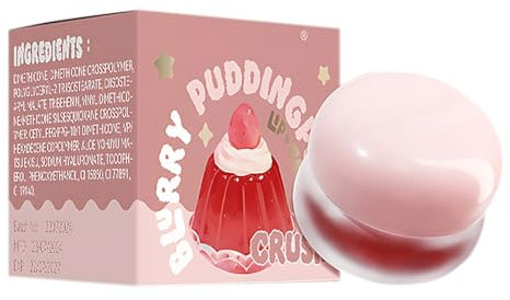 Lip Pudding Pot, 2 In 1 Lipstick Matte Blush,Jelly Lip PasteMatte,Multi-Use Soft Matte Velvet Finish, Makeup Blush for Women (A)