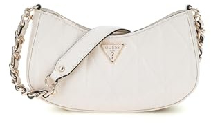 GUESS Aldina Top Zip Shoulder Bag Cream White