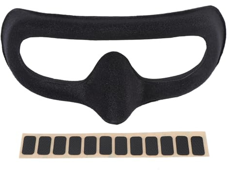 Vvikizy Eye Pad für Avata2 Schutzbrille 3 Gesichtspolsterabdeckung Schaumstoffpolster mit Weichem Schwamm Nicht -Schlupfband Einstellbares Design Verbesserter Komfort Sichere Passform (Schwarz)