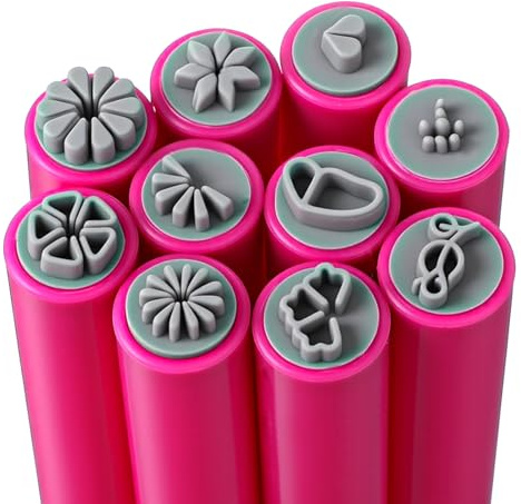 MBAIYO Silikon Nailart Stempelstifte,10 Stück Nailart Stempel Stifte Nail Stamp DIY Nail Art Stempelstift Nagel-Graffiti-Nagelkunst Blumen Design Nagelstempel Art Stamp Pen Set Punktierung Design Tool