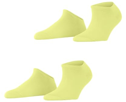 ESPRIT Damen Sneakersocken Uni Multipack W Sn Baumwolle kurz einfarbig 2 Paar, Gelb Daffodil 1253, 35-38