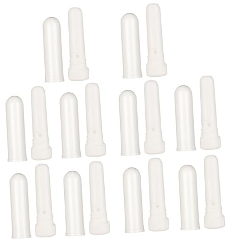 HAPINARY 10 Stück Nachfüllbare Weiße Aromatherapie nasalinhalatoren Wiederverwendbare für Ätherische Öle für Erwachsene zur Inhalation bei Erkältung und Aromatherapie Unterwegs