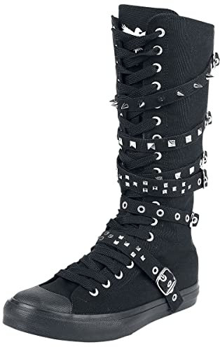 Black Premium by EMP Unisex Schwarze Sneaker mit Nieten EU37