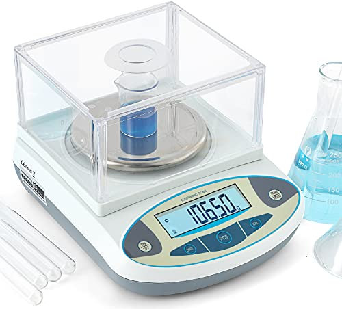 CGOLDENWALL Lab Digital Scales 0.01g Precision Analytical Electronic Balance Jewelry Scales Kitchen Weighing Scale Calibrated & Ready to Read (2000g, 0.01g)