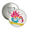 DIYthinker Doppel Maske Glückliche Karneval von Venedig Runde Flaschenöffner Kühlschrankmagnet-Abzeichen-Knopf 3Pcs Geschenk Silber
