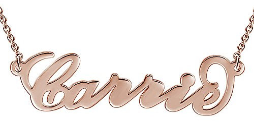 SOUFEEL Collier Prenom Personnalisé avec Pendentif 14K Or Rose Plauqé Argent 925 pour Femme Homme Cadeau Fille Anniversaire Marriage Famille