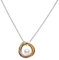 Secret & You Collana con collana di perle d'acqua dolce coltivate e pendente in argento 925 millesimo - Tre anelli placcati in oro Perla rotonda da 5 a 5,5 mm - 40 o 45 cm di lunghezza.