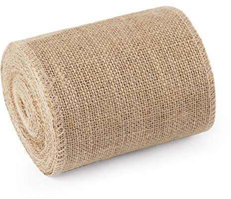 RUSPEPA 15 cm De Large Toile De Jute - Rouleau De Ruban Rustique Pour La Décoration De Faveur Bricolage Artisanal Artisanat, 10 Verges