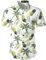 JOGAL Herren Floral Blumenmuster Kurzarm Baumwolle Ananas Hawaiihemd XX-Large WeißAnanas