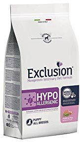 CROCCHETTE EXCLUSION MONOPROTEIN VET DIET HYPOALLERGENIC MAIALE E PISELLI PUPPY ALL BREEDS. 12KG