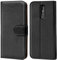 Verco Handyhülle für Nokia 3.2 Hülle, Klapphülle für Nokia 3.2 Tasche PU Leder Flip Case Schutzhülle Brieftasche - Schwarz