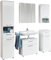trendteam smart living - Monte - Badmöbel-Set (Hochschrank + Waschbeckenunterschrank + Spiegelschrank + Standschrank + Hängeschrank) - Weiß/Weiß Hochglanz - (BxHxT) 164 x 189 x 38 cm - Kratzfest