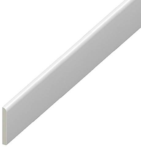 UPVC Plastic Trim 95mm x 1m - White Architrave Skirting Board/Window Finishing Trim