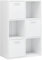 vidaXL Lagerschrank Bücherregal Raumteiler Raumtrenner Standregal Büroregal Schrank Kinderregal Bücherschrank Regal Hochglanz-Weiß 60x29,5x90cm Holzwerkstoff