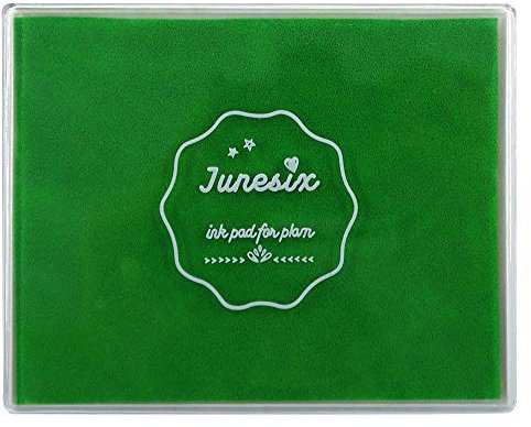 Almohadillas de tinta de gran tamaño para manualidades, lavable, para recortes, tinta para niños, almohadillas de tinta para manualidades para sellos de goma, tarjetas de bricolaje (verde oscuro)