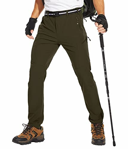 NATUVENIX Pantalon de randonnée léger pour homme - Pantalon de voyage élastique - Pantalon de travail pour homme - Pantalon de pêche à séchage rapide pour l'extérieur, 40W x 30L