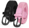 SUOSDEY 2 Stück gewebter elastischer Kindergürtel für Jungen Mädchen, 2.5 cm breite Schwarz Rosa
