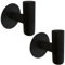 Mairhie Adhesive Towel Hooks 2 Pack Black Heavy Duty Stainless Steel Wall Mounted Coat Hook for Towels, Robe, Hat, Sponges, Keys - Kitchen Bedroom Bathroom Door