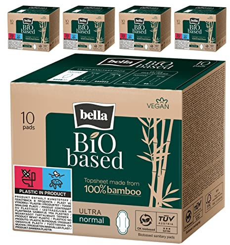 bella Damenbinden bio Normal mit Flügeln | Vorteilspack (5x 10 Stück) | atmungsaktive normale Bio Ultra Binden ohne Duft