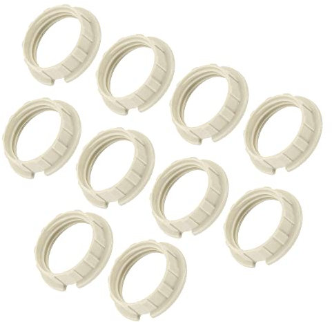 sourcing map G9 Anneaux pour Abat-Jour Adaptateur Réducteur Bague Lumière Douille Lampe Remplacement pour Luminaire Blanc Paquet 10