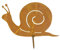 B2S BACK2SEASON Schnecke Metall mit Schraubgewinde Gartendeko Maritim Edelrost Baumdekoration