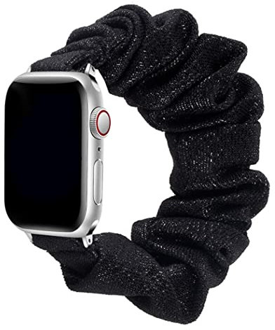 SOLOLUP Chouchou Bracelet compatible avec Apple Watch Bracelet 40mm 41mm 42mm 38mm 44mm 45mm 46mm 49mm Femmes,Nylon élastique Bande pour iWatch SE 3/2 Series 11 10 9 8 7 6 5 4 3 Ultra 3/2