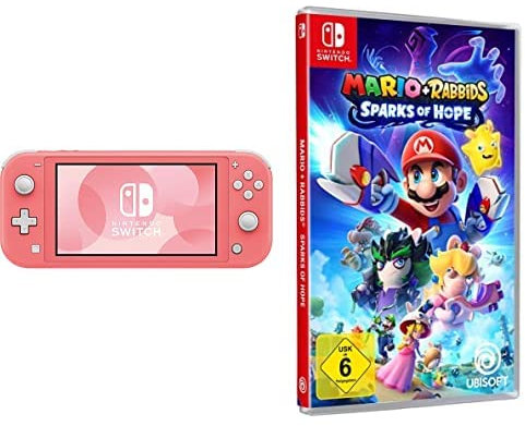 Nintendo Switch Lite Konsole Koralle & Mario + Rabbids Sparks of Hope Switch