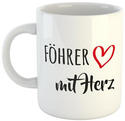 huuraa Kaffeetasse Föhrer Geschenk Tasse Weiß 330ml Föhrer Geschenkidee