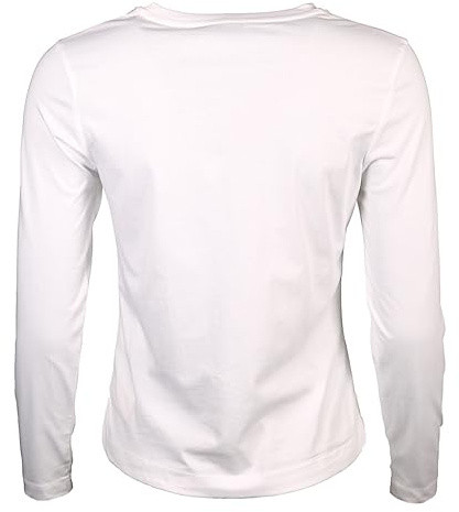 GANT Women's Reg Shield LS T-Shirt, White, M
