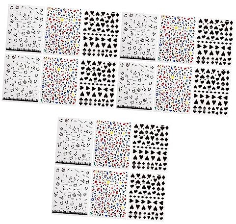 FRCOLOR 18sheets Cow Print Nail Stickers Self-Adhesive Fingernail Decals for Women Girls Western Nail Charms Decorations Accessories