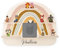 Kidsmood - Wand-Regal für Tonie Box und Figuren, Personalisiert mit Namen - Tonie Regal magnetisch in Regenbogen Form inkl. Schutzfolie für Toniebox - Kinderzimmer Deko für Tonie Hörfiguren