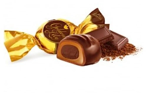 Toffikonfekt GOLDEN LILY mit einer Füllung mit Kakaogeschmack | 1000g | 1kg | Schokoladengeschmack | gegenwärtig | für die ganze Familie