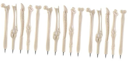 Ciieeo 4 Sätze à 15 Stück Knochen Kugelschreiber Halloween-fingerstift Knochenstift Spielzeug Formen Schreibwaren Für Halloween Geschenk Weiß Schreibstift Plastik Gotisch