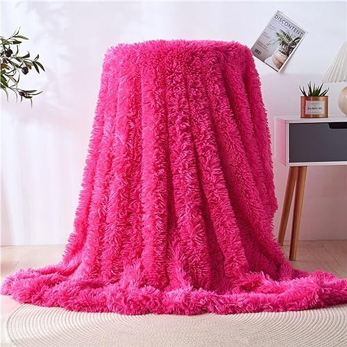 Menkala Plüsch Kuscheldecke Rosa Flauschige Kunstfelldecke Weiche Felldecke Mädchen Plüschdecke Kuschelige Fellimitat Fleecedecke Wohndecke Fluffy Blanket üBerwurfdecke Couchdecke Tagesdecke 80x120