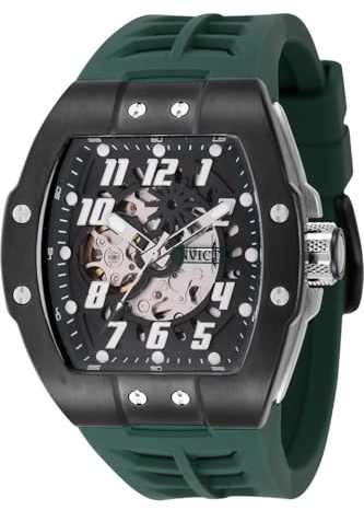 Invicta S1 Rally 44890 Herren Uhr - Automatisches Uhrwerk - Edelstahl mit schwarzem Zifferblatt - 44 mm