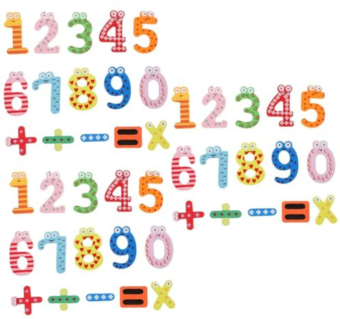 Zerodeko 45 Pcs Digital Fridge Magnets Kids Number Magnets Numbers Magnetic Refrigerator Magnets for Kids Number Toys Baby Playpin Baby Wooden Toddler Large Whiteboard