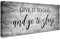 Mit Rahmen Leinwand Bilder Give It to God and Go to Sleep Schild Bild auf Leinwandbilder Poster Inspirierende Zitate Grau Bild Wandbilder Restaurant Wohnzimmer Schlafzimmer Wanddekoration 50x120cm