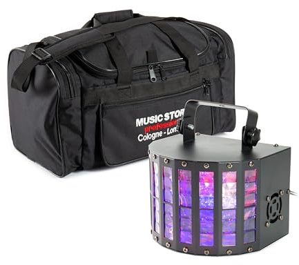 PURElight FX Mini Derby 2, LED Strahleneffekt, DMX, Fernbedienung, Sound to Light, Stand alone, Master/Slave, Lüfter, 30 Watt Leistung, Inklusive Tasche