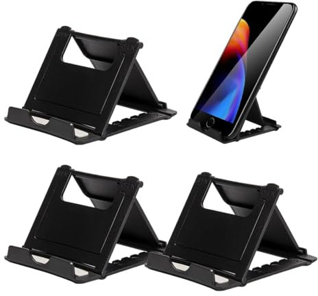 QEQSHQO 3 pezzi Supporto telefonico universale portatile pieghevole,Supporto angolare regolabile,Tasca desktop 6-11 pollici tablet compatibile con Android/Apple/Huawei/Samsung smartphone