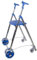 Villaclinic. Andador para adultos plegable con asiento y ruedas por presión, caminador para ancianos, regulable en altura, color azul