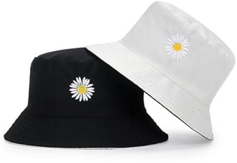 2 Pezzi Cappello da Pescatore Reversibile Cappello da Pescatore Cotone Cappello da Sole Donne Uomo Cappello da Pesca Pieghevole Spiaggia All'aperto Cappelli per Viaggio, Estate Cappelli da Spiaggia