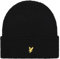 Lyle & Scott Waffelmütze 100% - Tiefschwarz: Gesticktes Logo, Unisex-Erwachsene, Winter, Schwarz