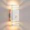CELAVY Up Down Outside Lights with Motion Sensor, PIR Outdoor Wall Light Mains Powered, IP65 Square Front Door Porch Light Electric, Security GU10 Modern LED External Exterior Lamp for House, White