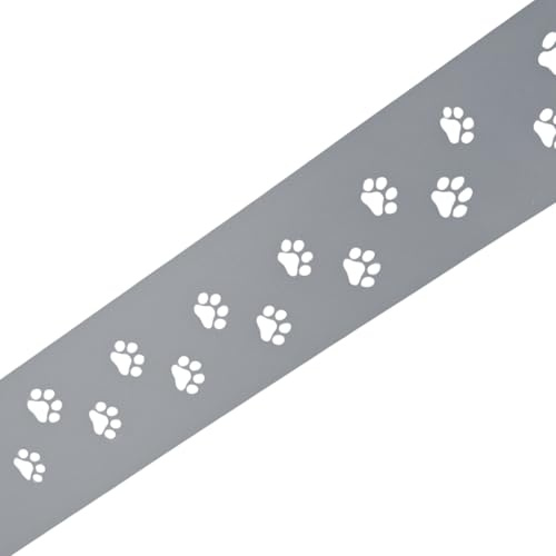 zaun|zu Premium dekor Tapsi | Sichtschutzstreifen mit Lasermuster für Doppelstabzaun | Sichtschutz | Polypropylen | Made in Germany | UV-Stabil | modernes Design | Höhe 19cm Fenstergrau 2,55m