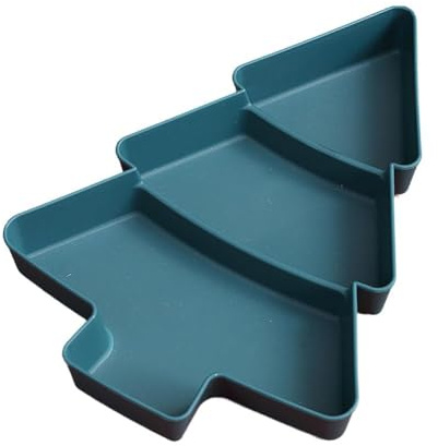Christmas Snack Serving Tray,Christmas Tree Shaped Plates Plastic Xmas Tree Serving Tray,C Snack Tray Plastic Appetizer Tray