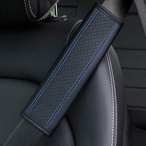 WBWBB 2 Stück Gurtpolster Auto für Audi Q7 7 Seats 2006-2015, Autogurt Polster Gurtschoner Polster PU Anschnallgurt Sicherheitsgurt Schulterschutz,A