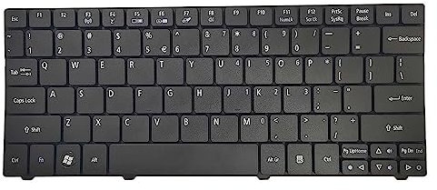 JYJYGDM Pièces d'ordinateur Portable Nouvel Anglais américain for Acer Aspire One 721 722 751 752 753 1410 ZA3 ZA5 ZA8 MS2296 Clavier d'ordinateur Portable Noir NoBacklight