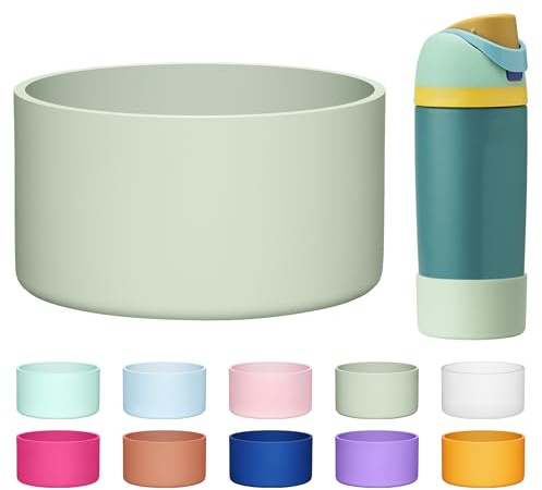 Diumepo Silicone Boot for Owala 14/16oz Water Bottle, Anti-Slip Protective Sleeve Bottom Bumper Protector for Owala Kids Flip 14oz and FreeSip 16 oz Water Bottle, BPA Free （Mint Green）